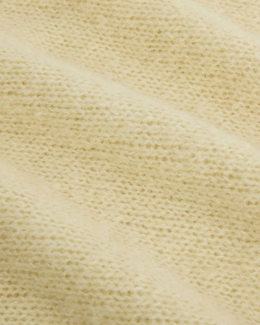 Plush Alpaca Scarf | Bone/ Black