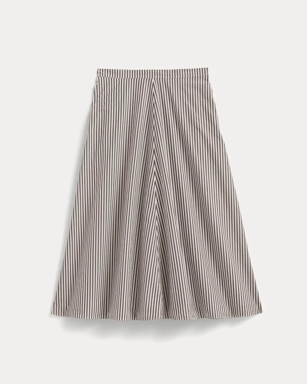 The Midi Skirt in Ultrasoft Cotton | Optic White / Black