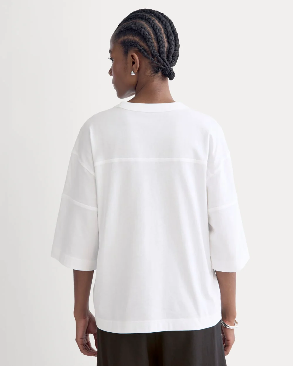 Oversized Varsity Tee in Essential Cotton | White