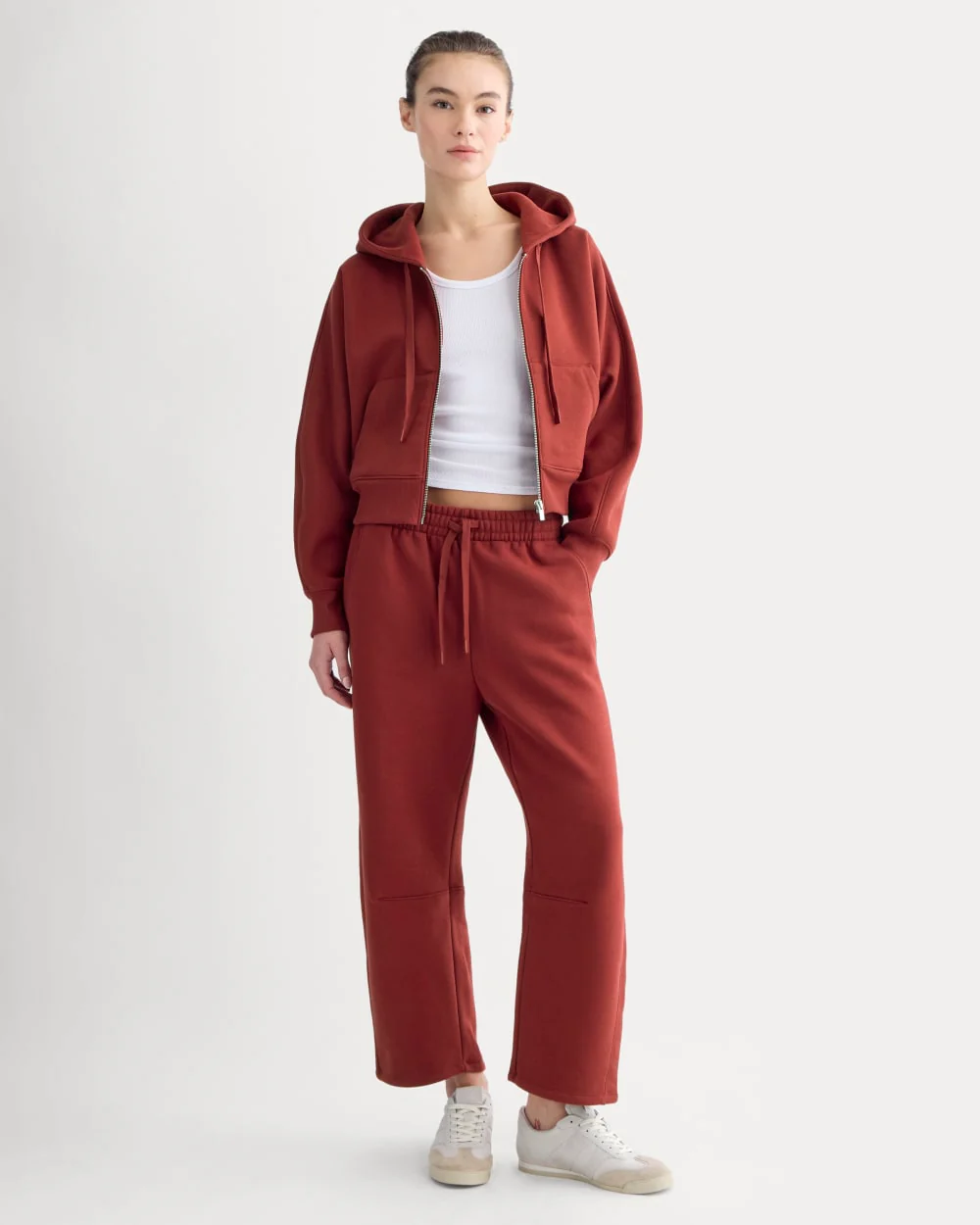 Luxe Fleece Barrel Sweatpant | Merlot