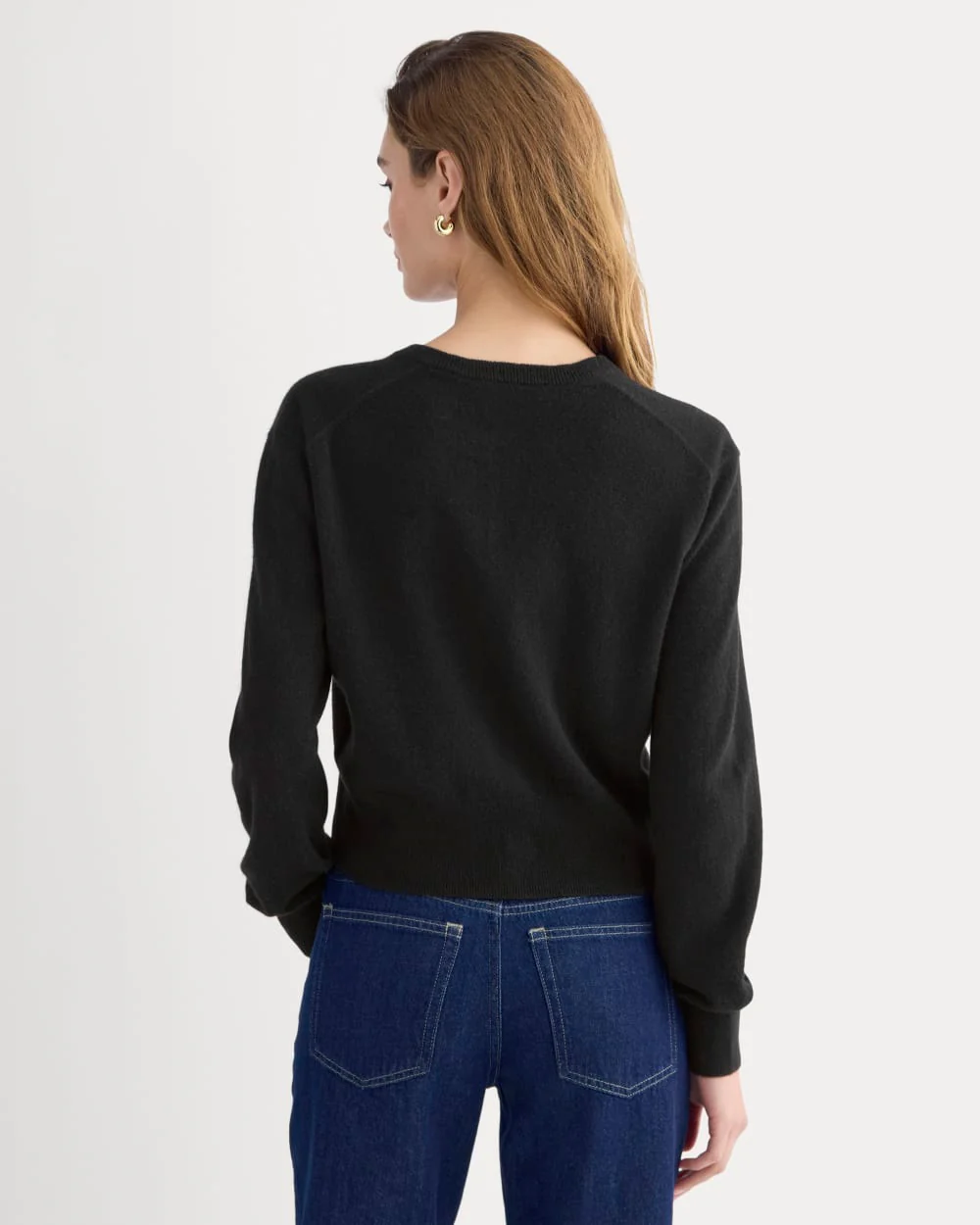 Cashmere Cropped Cardigan | Black