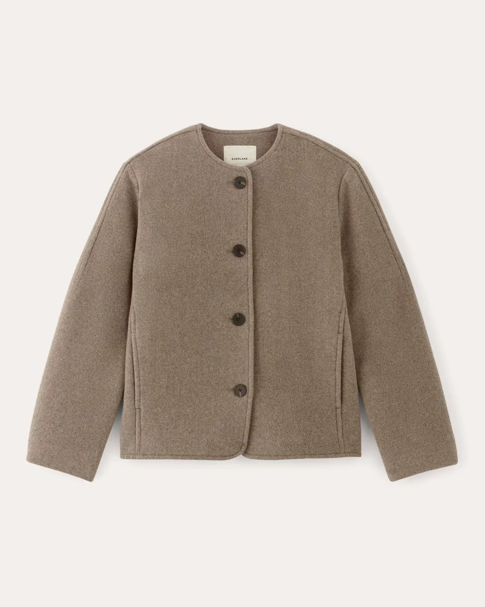 The Cocoon Coat in Wool | Taupe
