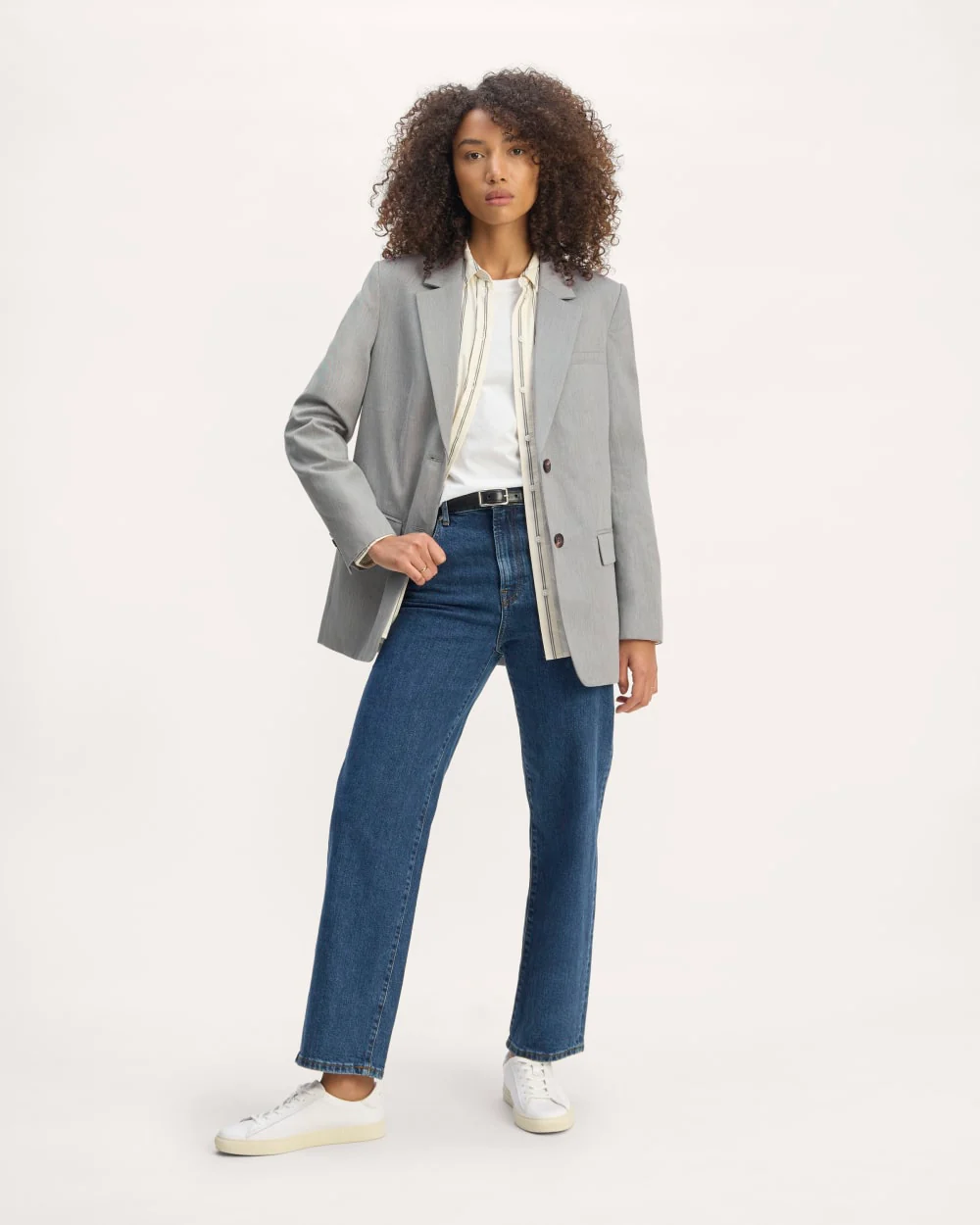 The Oversized Blazer in Buttersmooth | Heather Steel