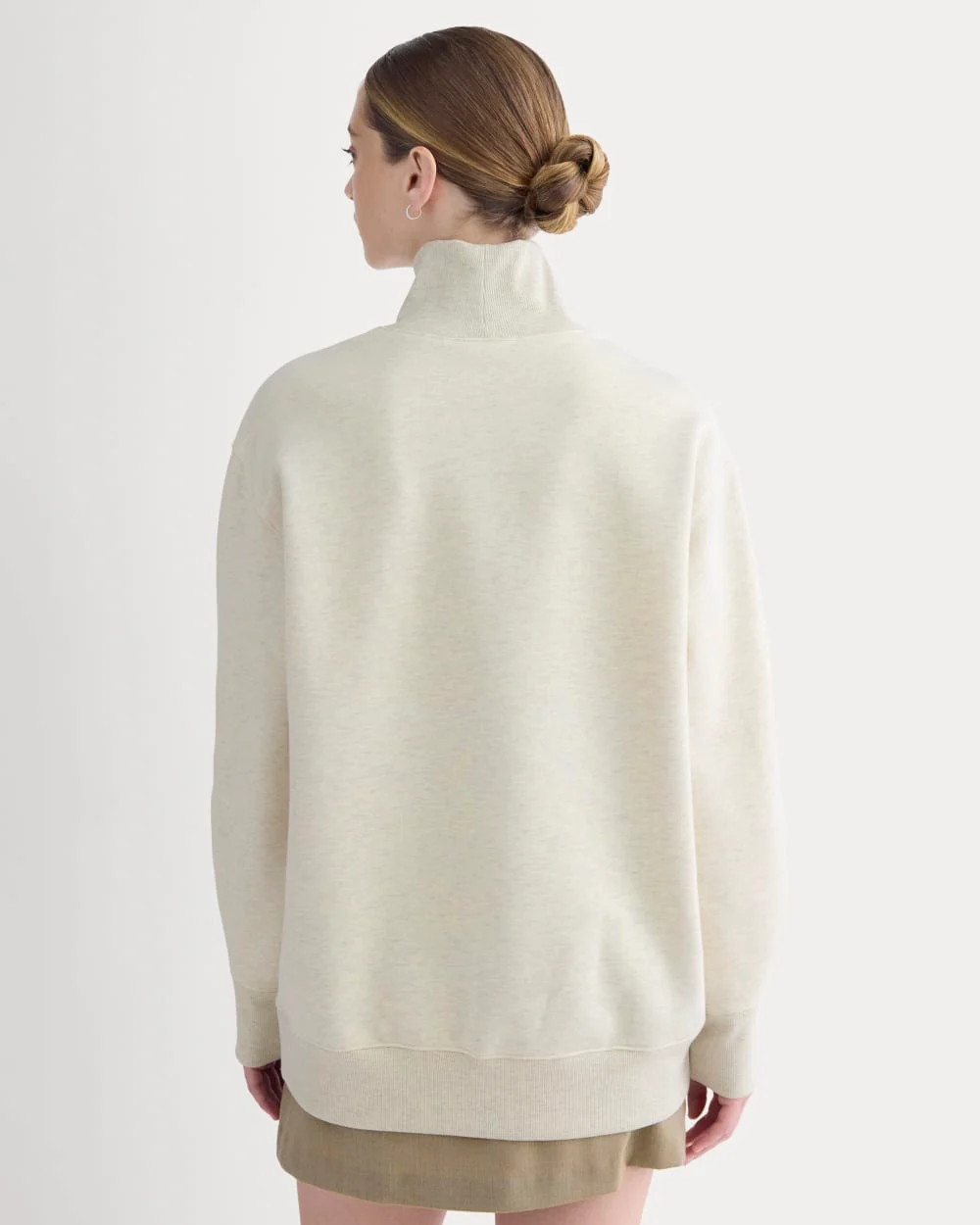 Luxe Fleece Turtleneck | Heathered Oat