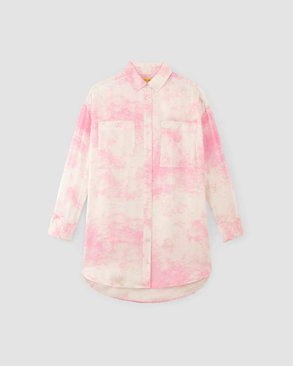 The Everlane x Marques' Almeida Satin Tie-Dye Shirt | Pink Tie-Dye