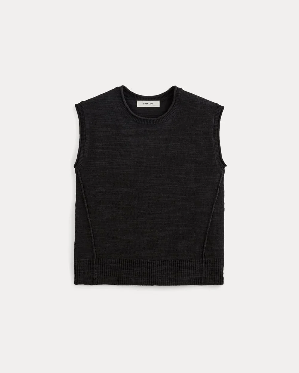 The Muscle Sweater in Cotton Linen | Black
