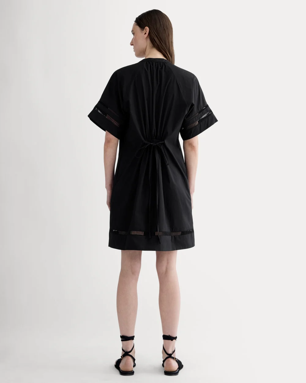 The Lace Trim Popover Dress | Black