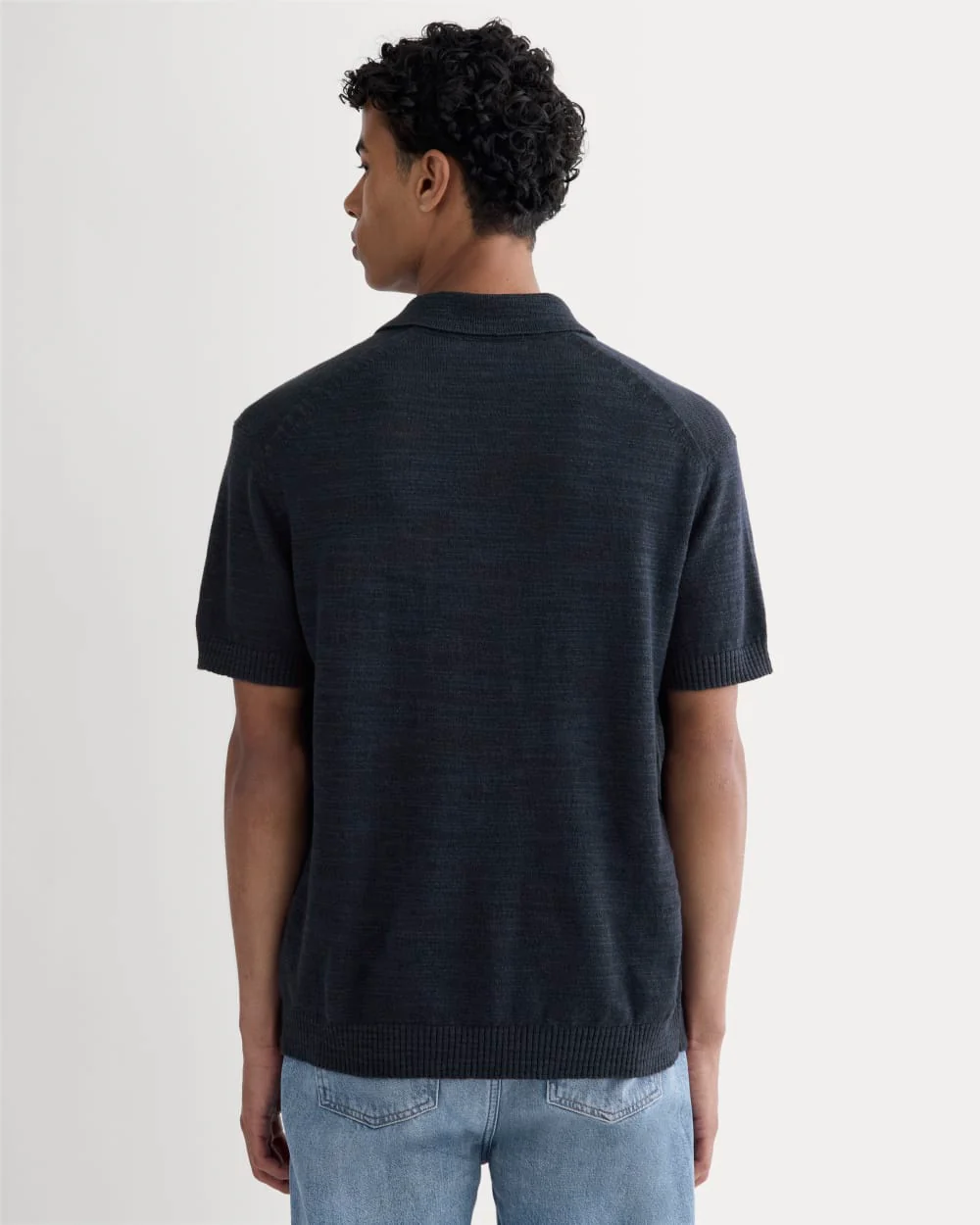 The Cotton Linen Polo | Navy