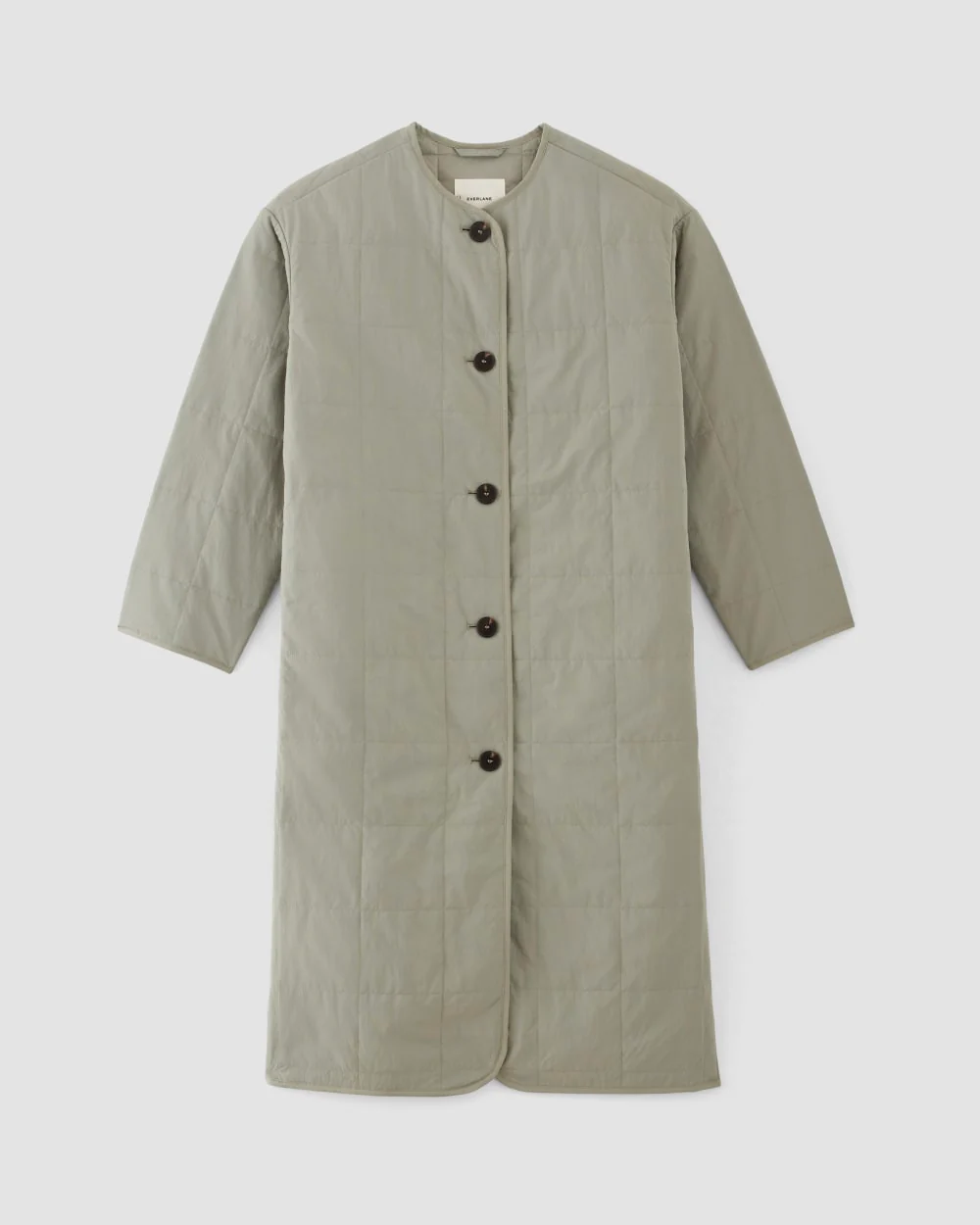 The ReNew Quilted Long Liner | Sage Green