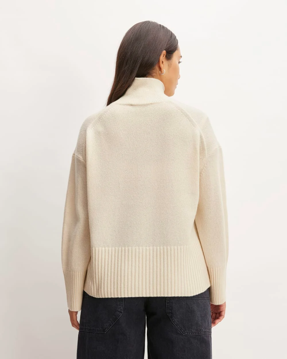 The Cashmere Oversized Turtleneck | Bone