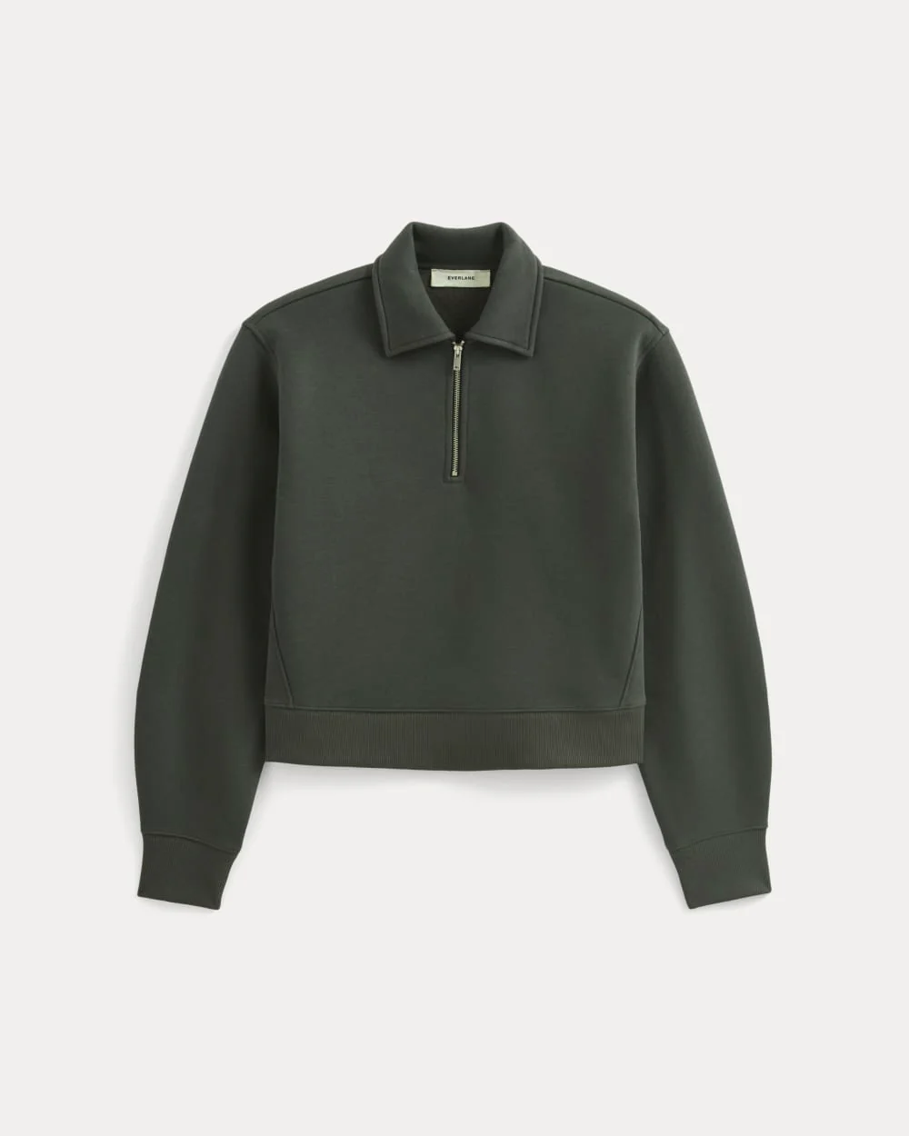 Luxe Fleece Zip Polo | Washed Black