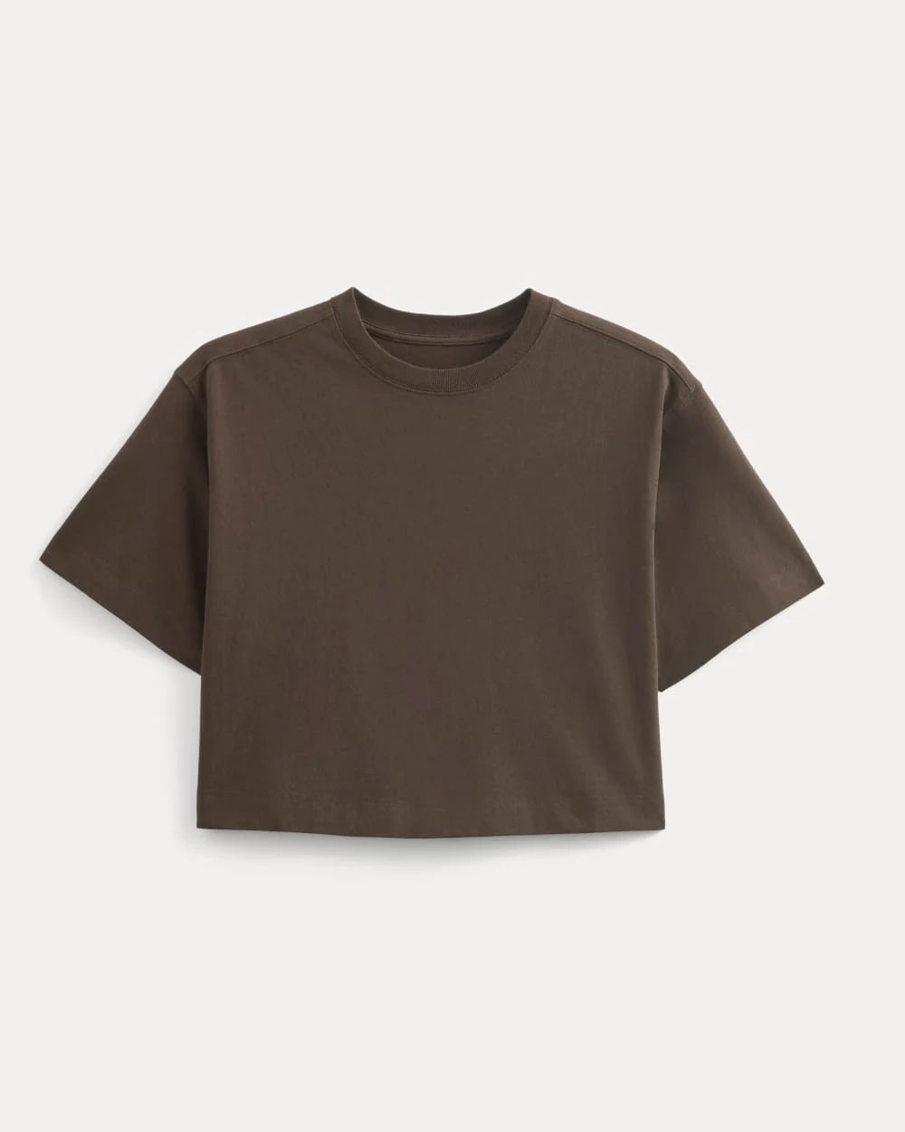 The Premium Weight Cropped Tee | Coffee Bean