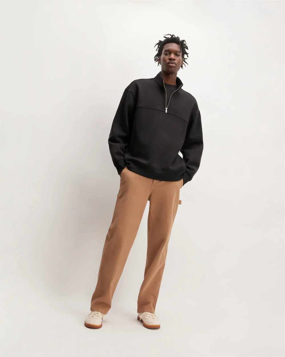 The ReTrack Fleece Half-Zip | Black