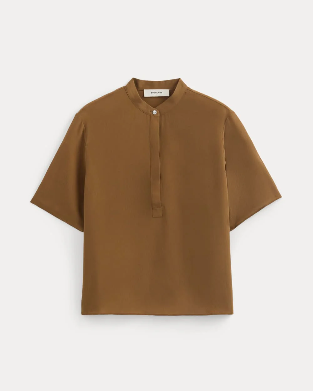 The Popover Top in Washable Silk | Toffee