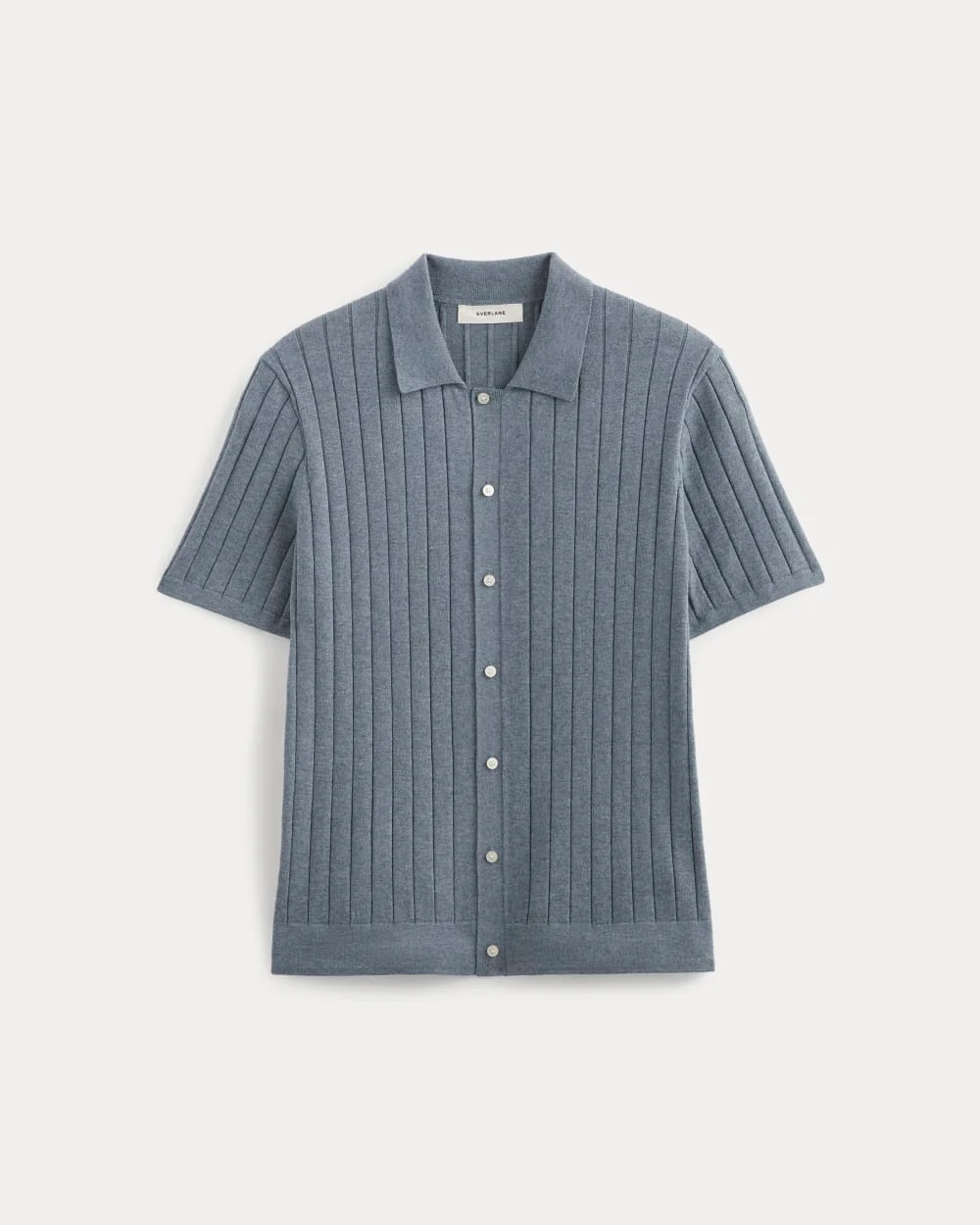 The No-Sweat Button-Down Polo | Heather Sage Blue
