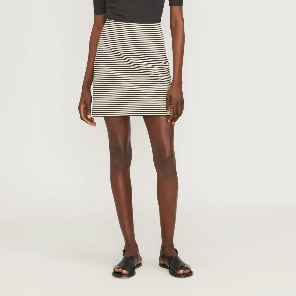 The Dream Mini Skirt | Parchment / Black