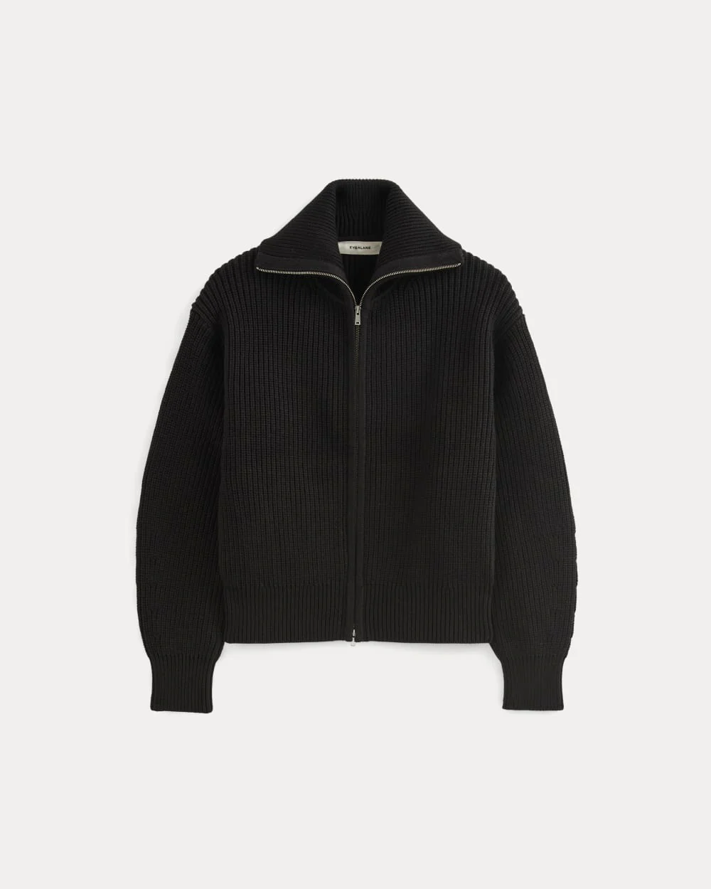 The Full-Zip Sweater in Everyday Cotton | Black