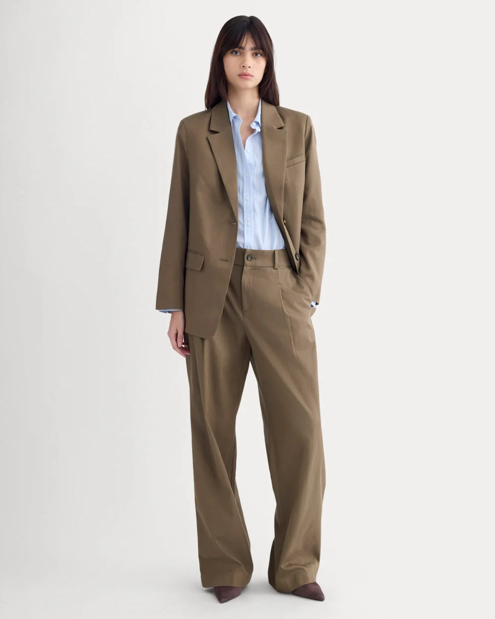 The Oversized Blazer in Buttersmooth | Deep Taupe