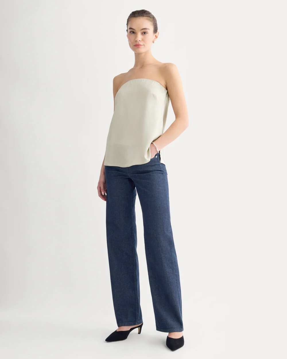 Thin Strap Cami in Silk Charmeuse | Peyote