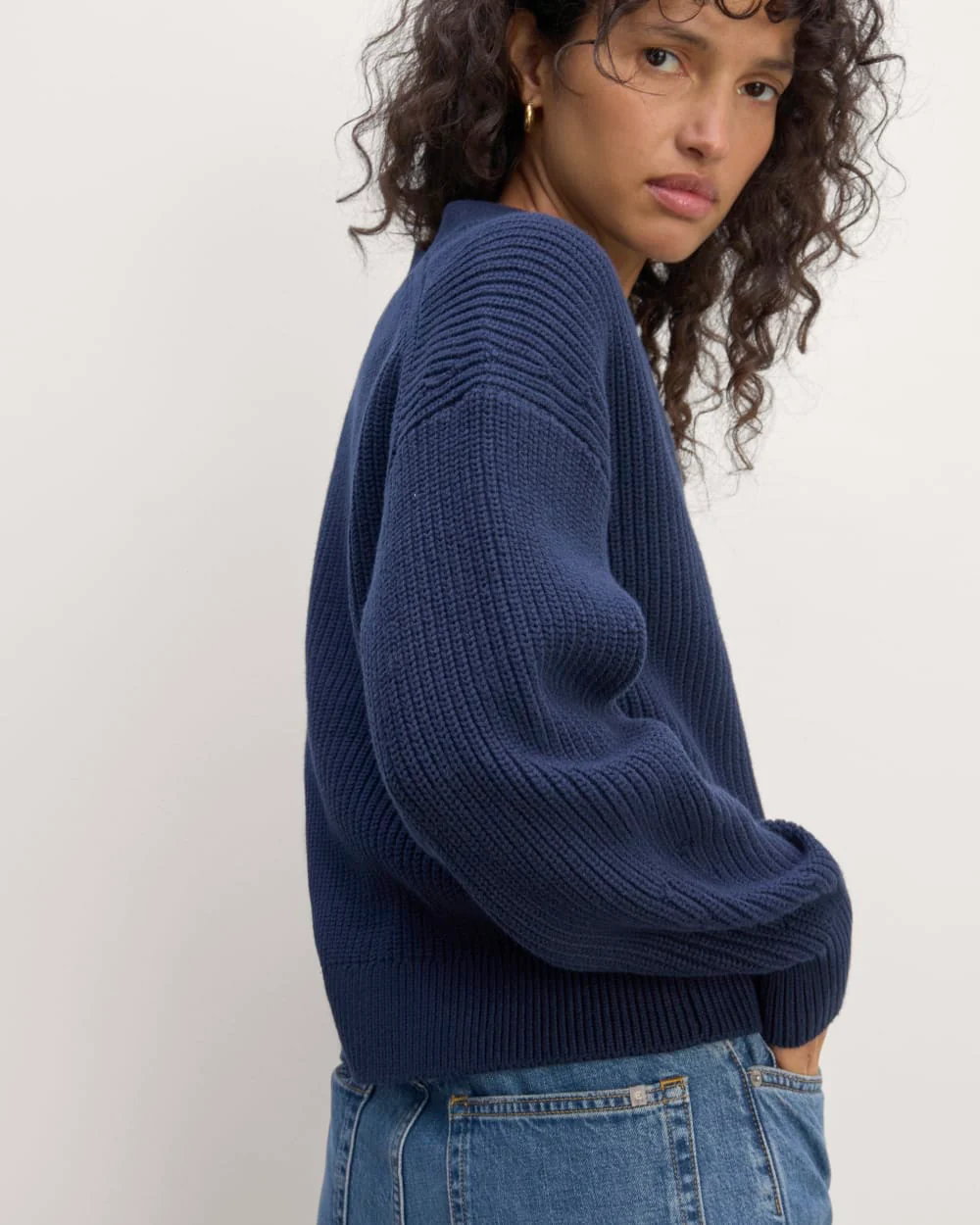 The Boxy Cardigan in Everyday Cotton | Navy