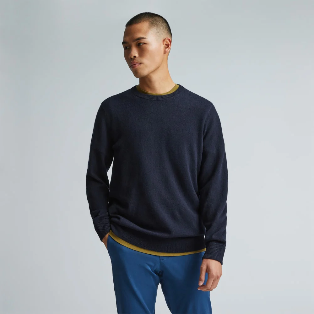 The Grade-A Cashmere Crew | Dark Navy
