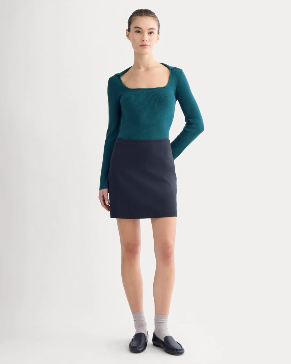 Knit Scoop-Neck Top | Reflecting Pond