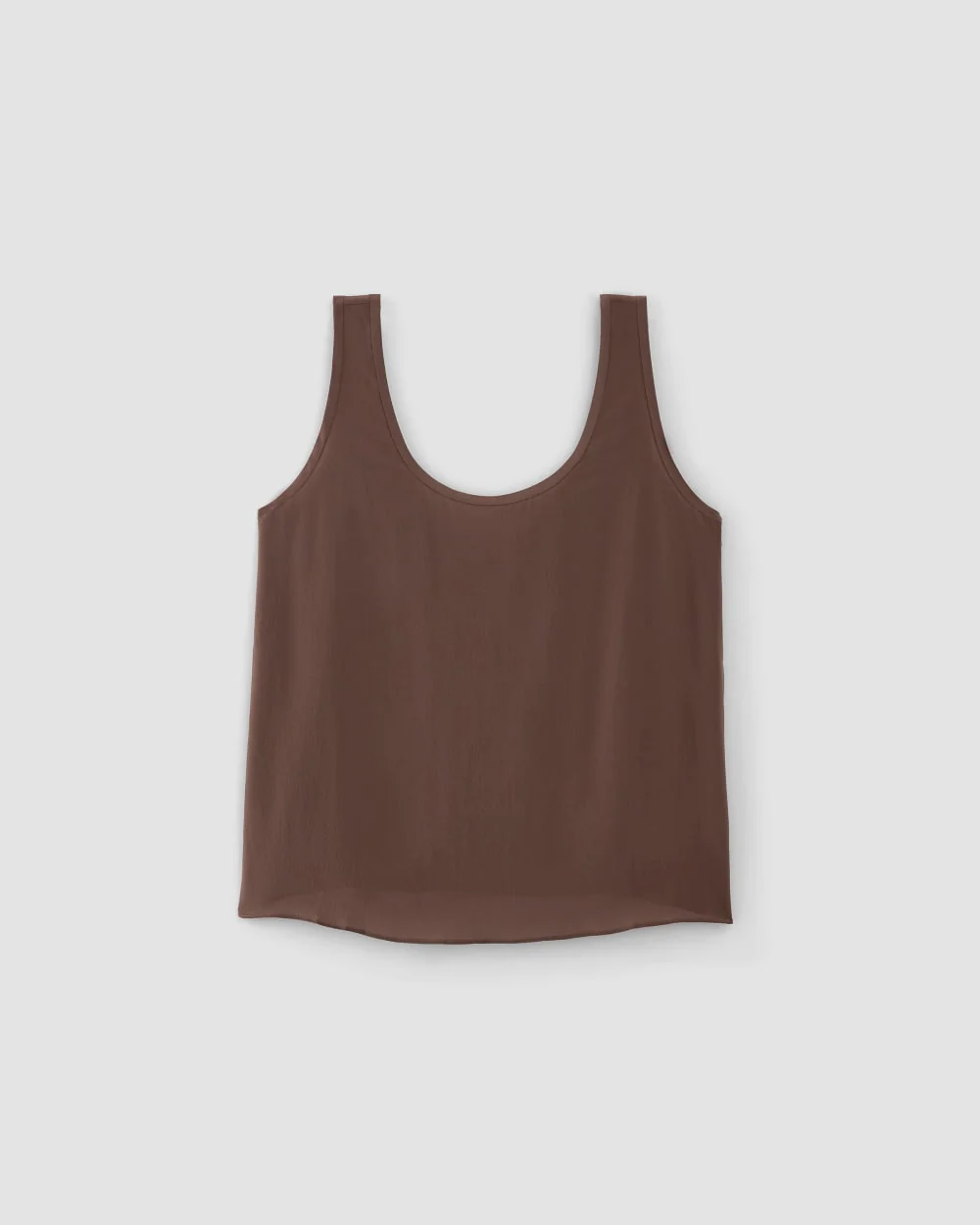 The Scoop Tank in Washable Silk | Cocoa