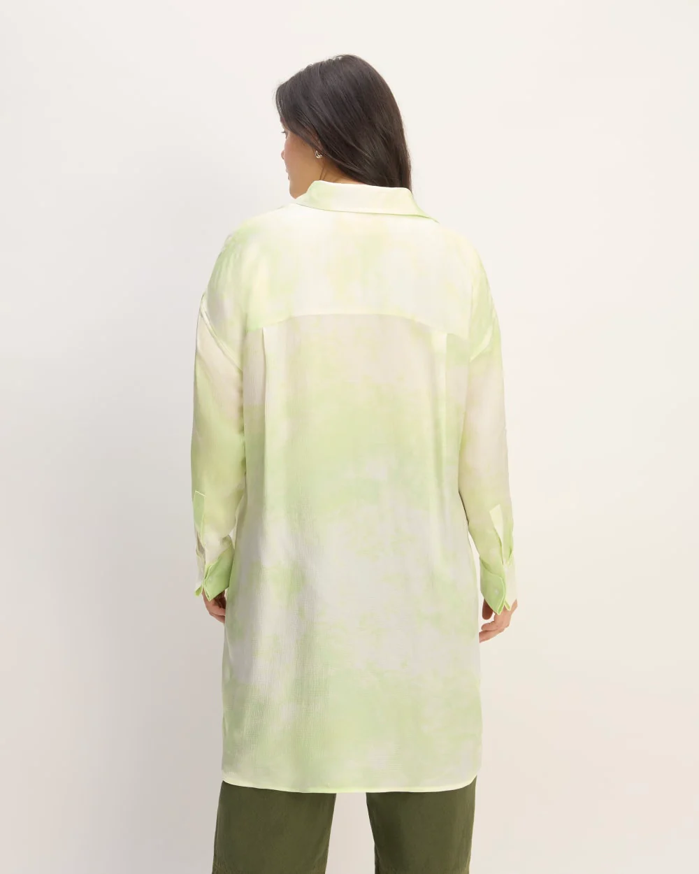 The Everlane x Marques' Almeida Satin Tie-Dye Shirt | Seafoam Tie-Dye
