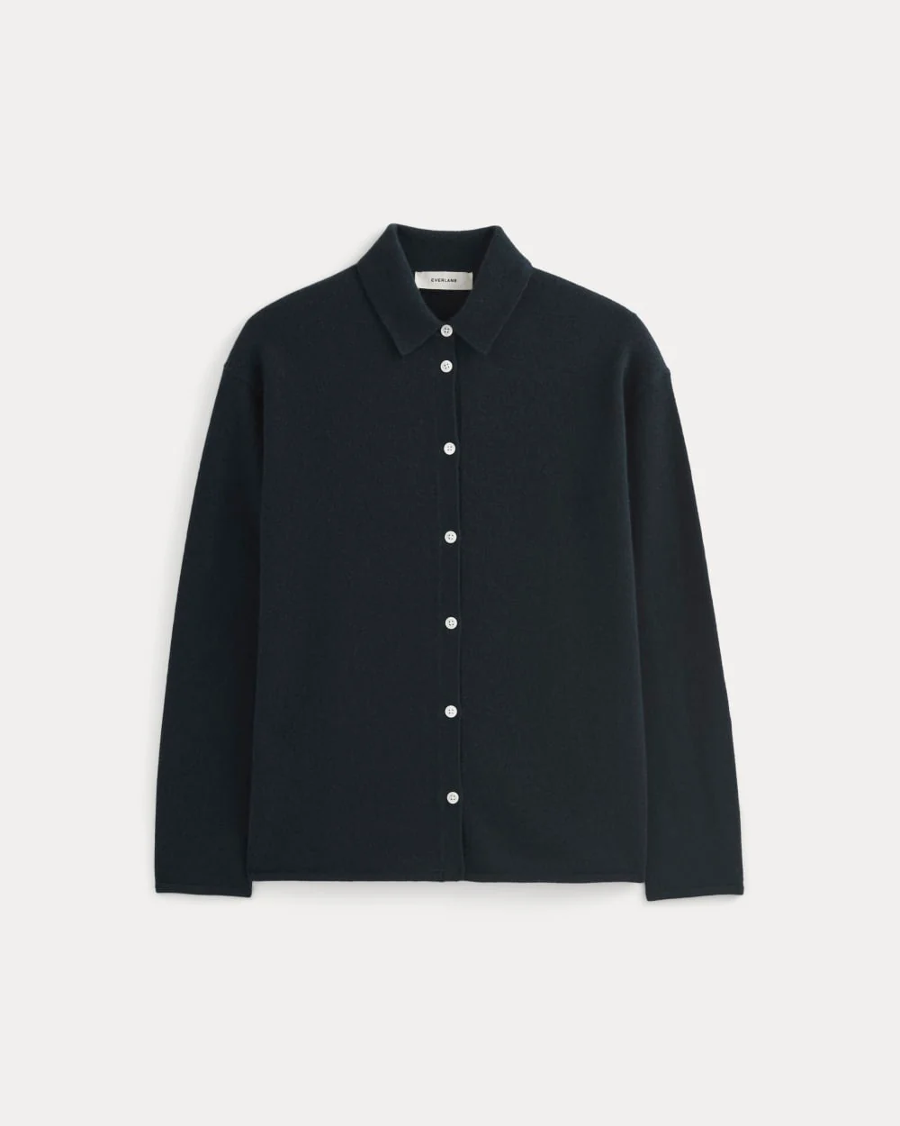 Cashmere Button-Up Shirt | Navy