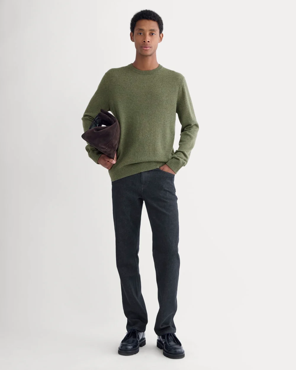 The Cashmere Crew | Heathered Deep Lichen