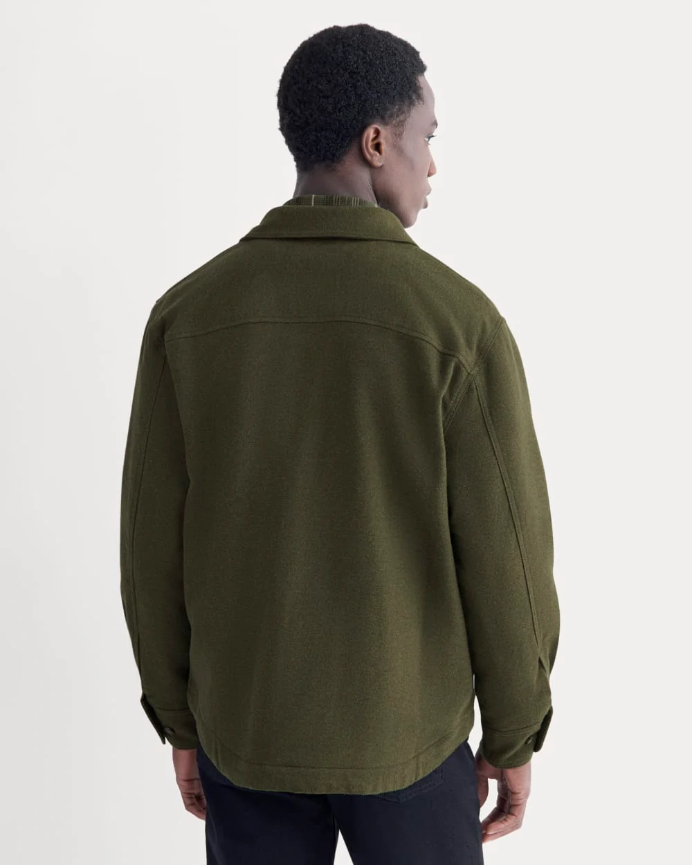 Heavyweight Waffle Twill Overshirt | Heathered Green