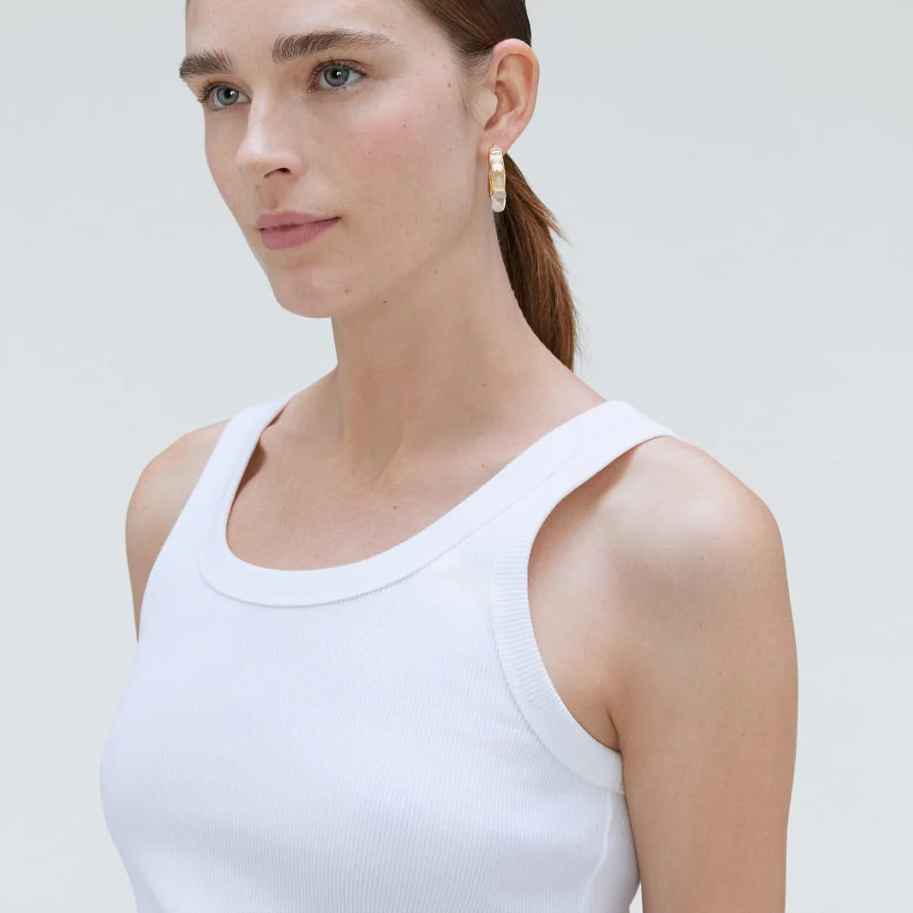 The ’90s Rib Dress | White