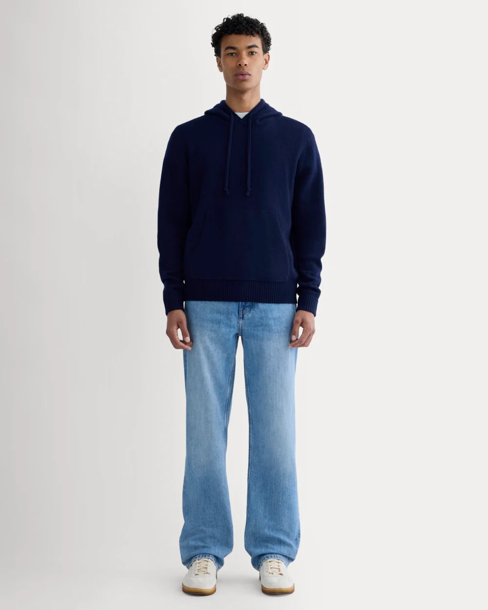 The Felted Merino Hoodie | Deep Navy