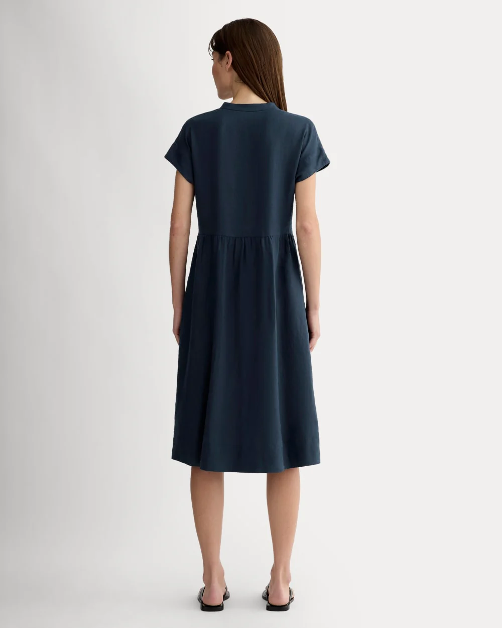 The Craft Dress in Linen | Navy
