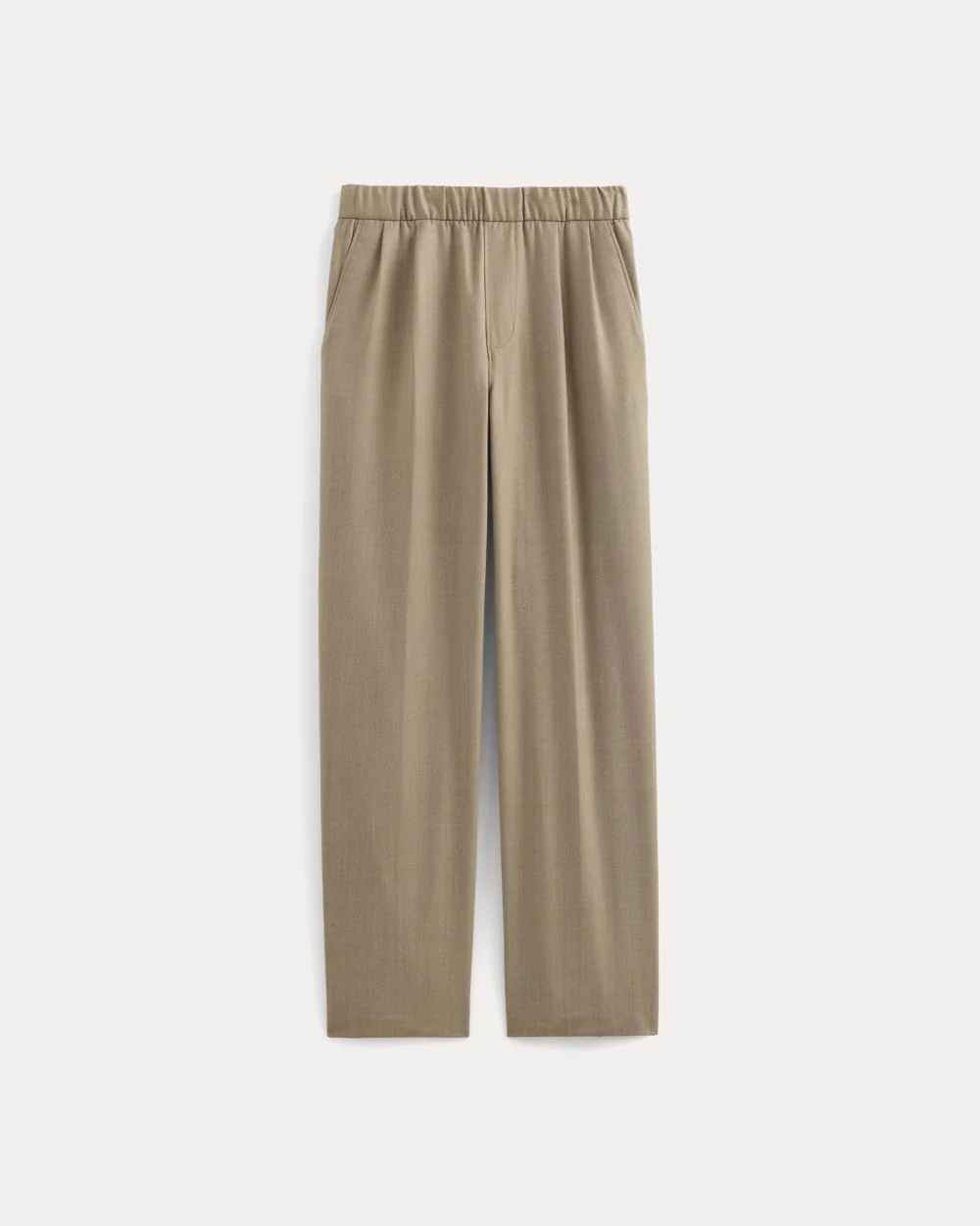 Pleated Trouser in Tailor Twill | Light Taupe