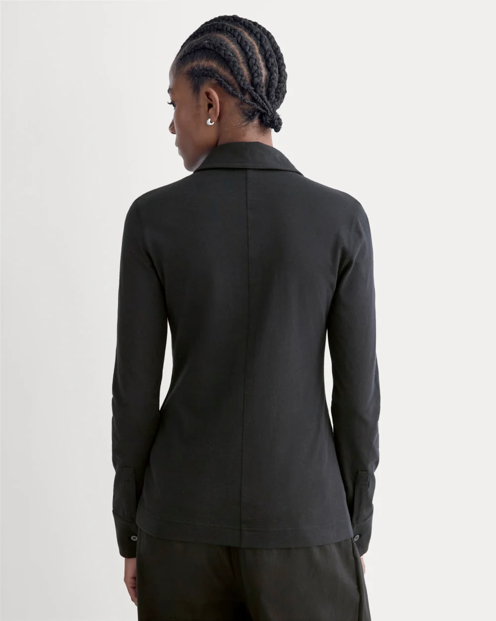 Button-Up Shirt in Essential Cotton | Black