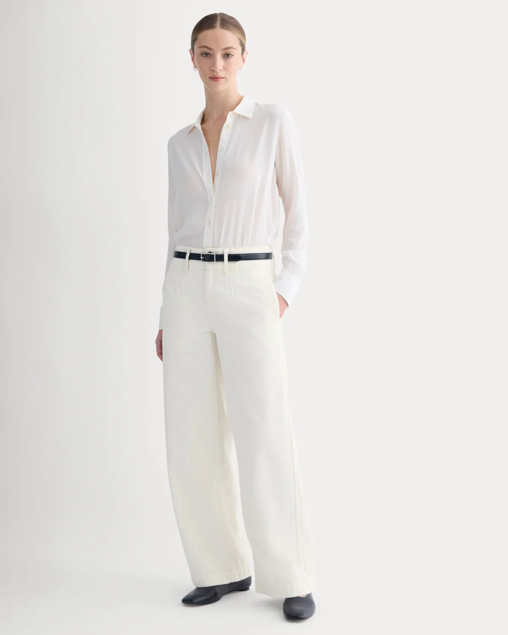 The Mid-Rise Trouser Jean | Ecru