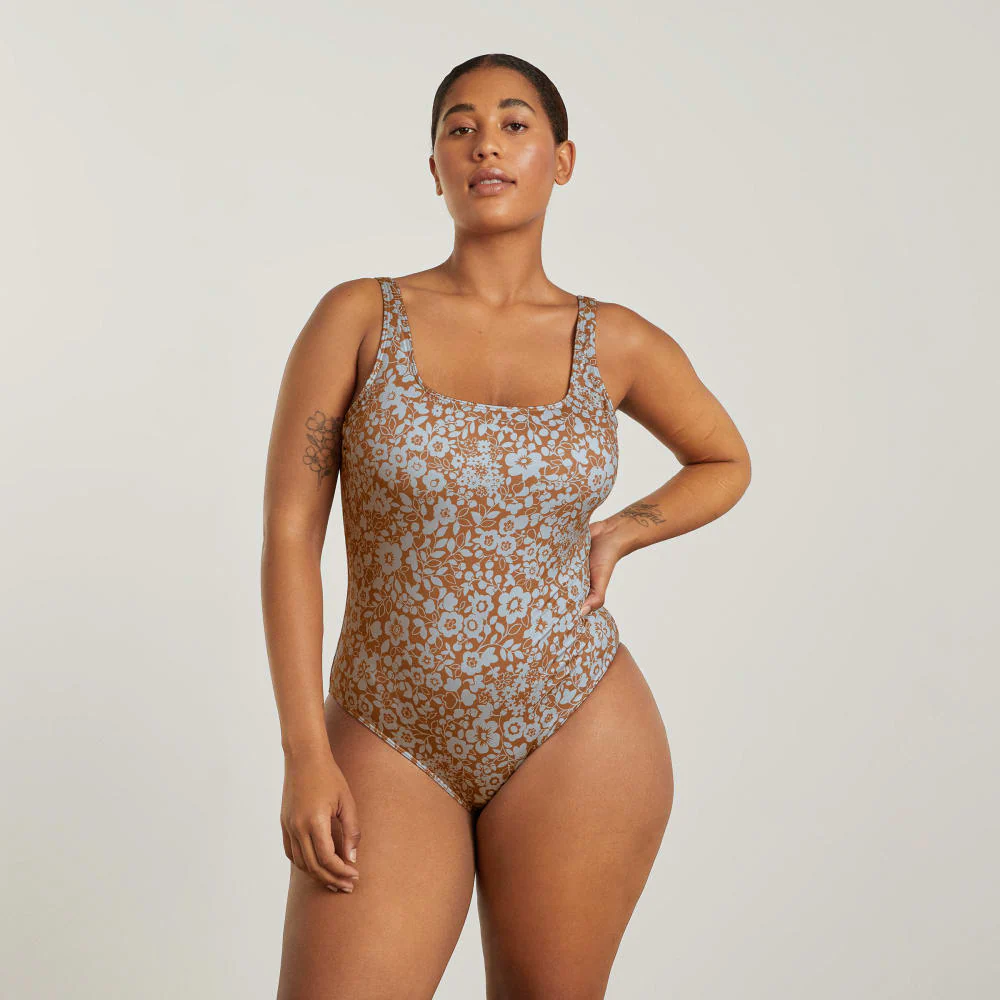 The Square-Neck One-Piece | Honey Floral