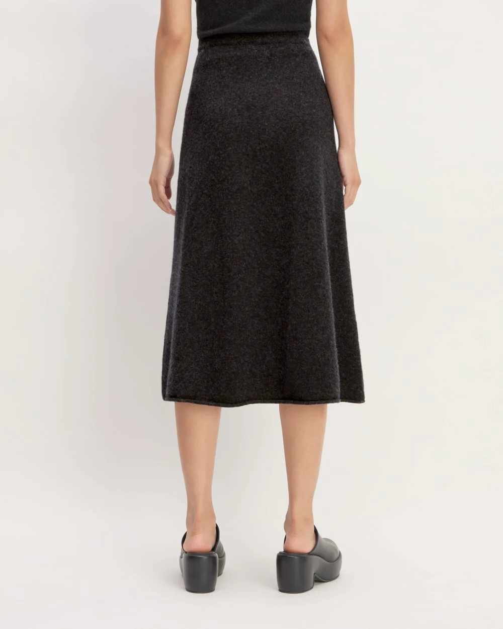 The Cozy-Stretch Skirt | Charcoal