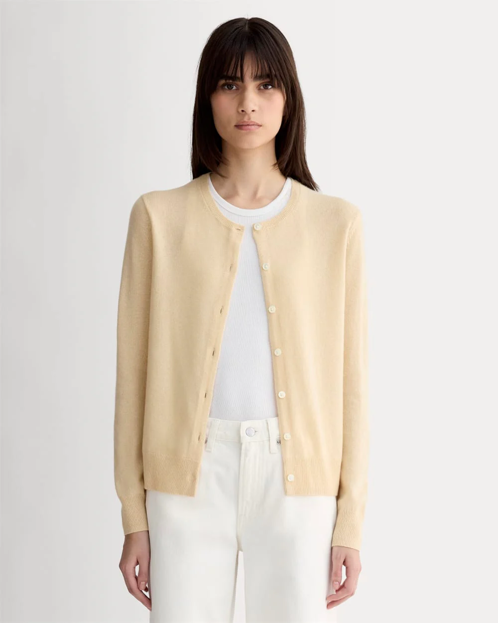 The Classic Cardigan in Cashmere | Creme