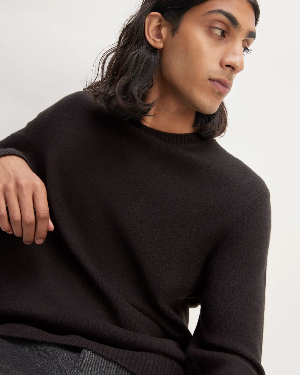 The Premium Merino Crew Neck Sweater | Black
