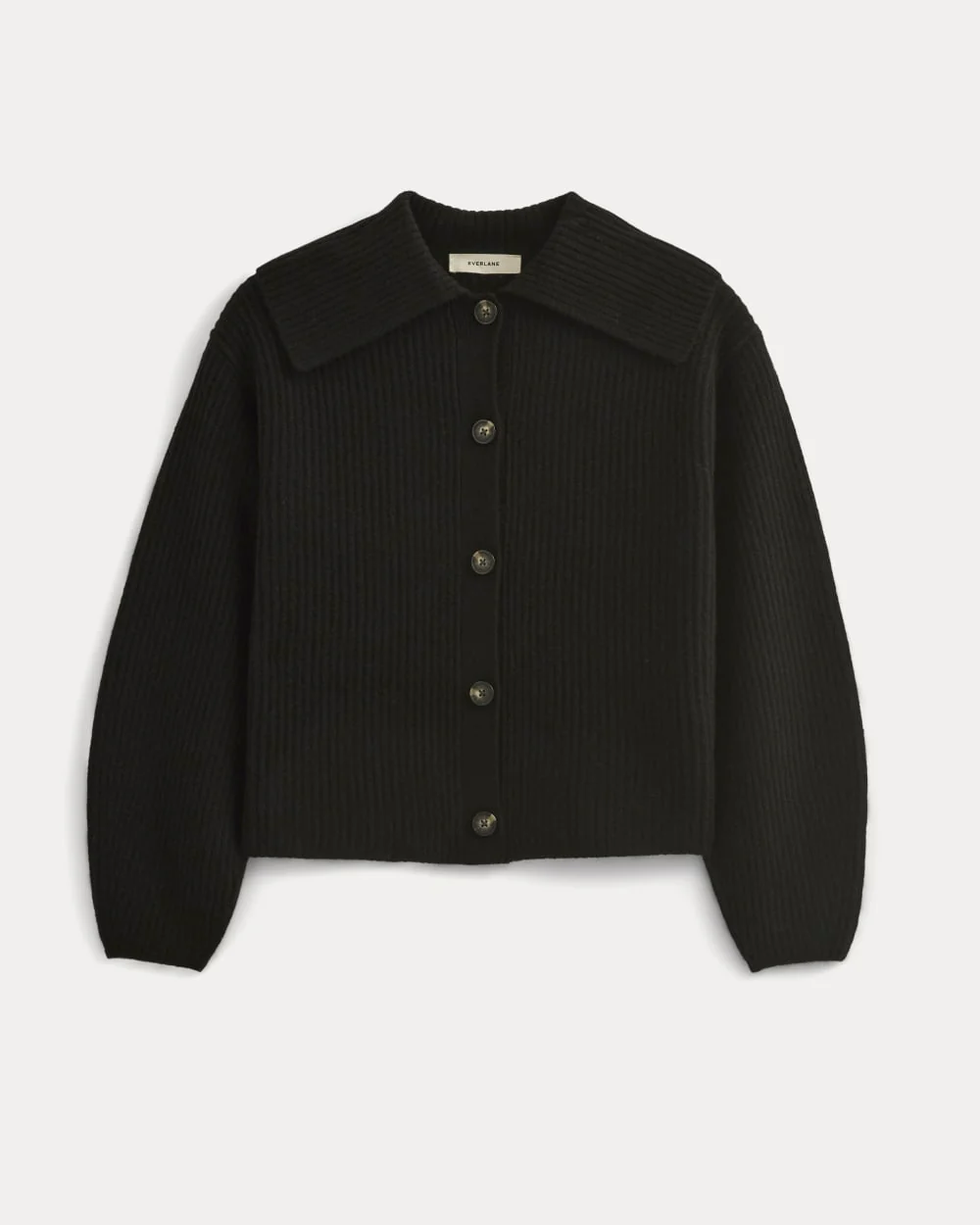 Fisherman Cardigan in Wool Cashmere | Black