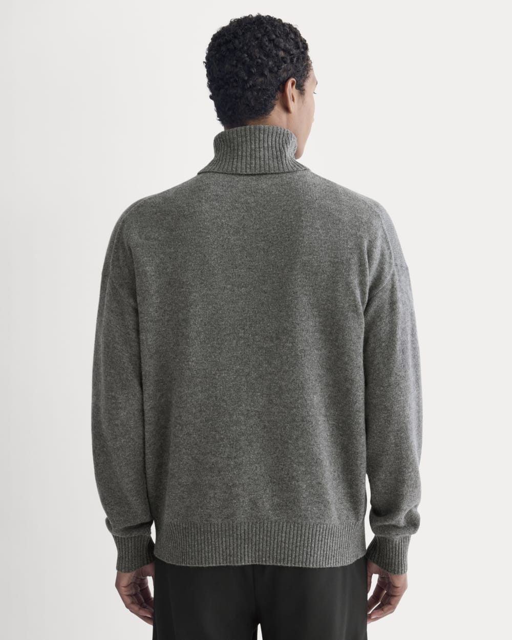 Luxe Merino Relaxed Turtleneck | Heathered Charcoal