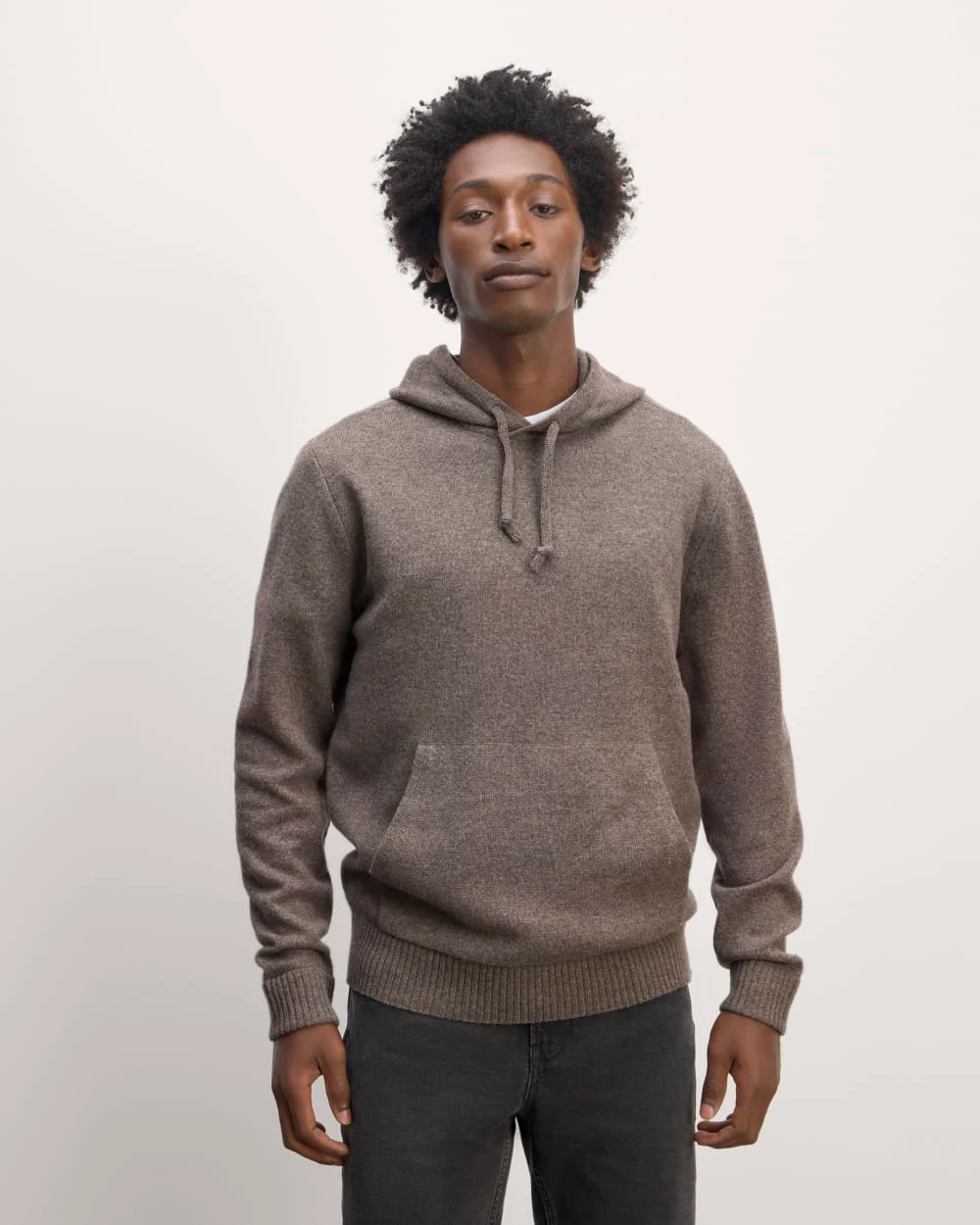 The Felted Merino Hoodie | Taupe Melange