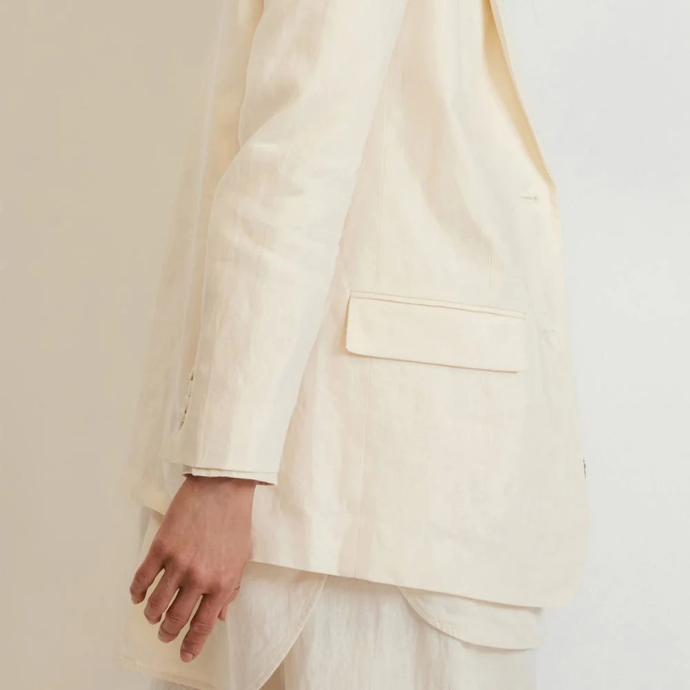 The Oversized Blazer in Linen | Canvas
