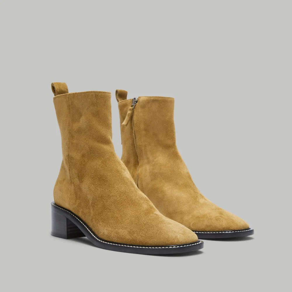 The City Boot | Toasted Almond Suede
