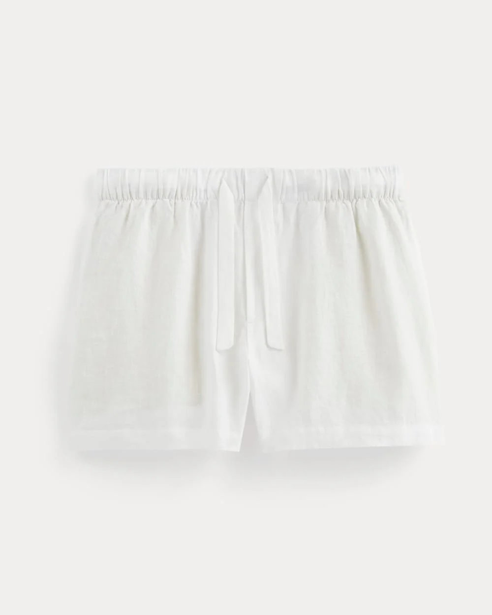 The Drawstring Boxer Short in Linen | White
