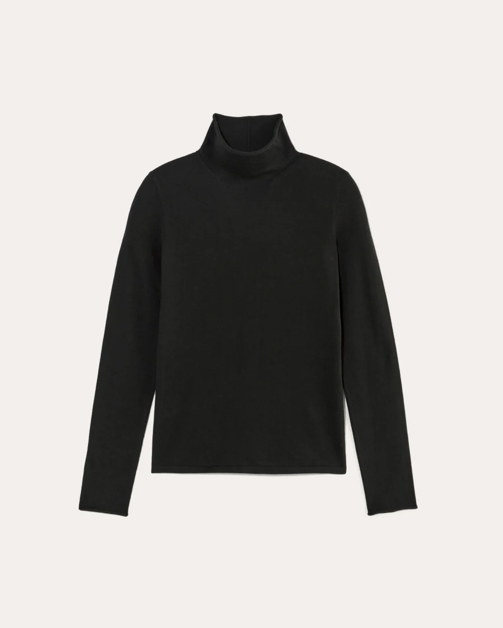 The Funnel Neck in Cotton Cashmere | Black
