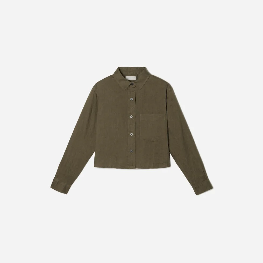 The Way-Short Shirt in Silky Cotton | Beech