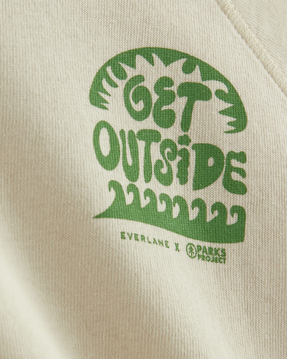 The Everlane x Parks Project Off-Duty Long-Sleeve Tee | Natural / Green